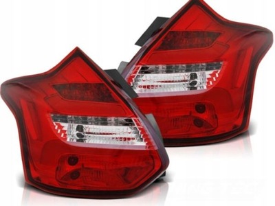 Ford focus 3 11-10.14 хэтчбек red white led bar фото №1