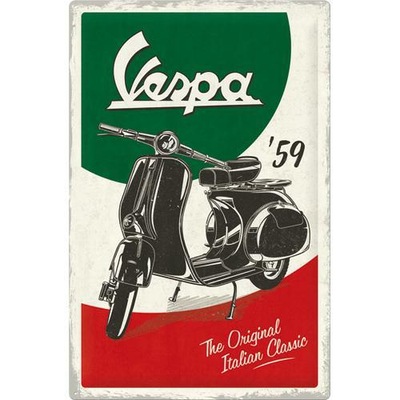 PLACA SZYLD VESPA THE ITALIAN CLASSIC 40X60 NOSTALGIC 24014  