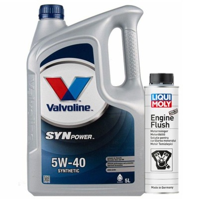 ALYVA VARIKLIO VALVOLINE SYNPOWER 5 L 5W-40 + LIQUI MOLY PLUKANKA 300ML 