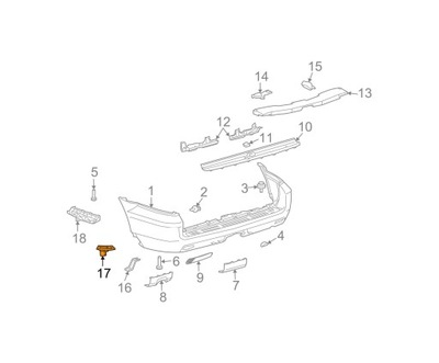 MOUNTING BUMPER LEXUS GX470 03- 5256360030 LE  