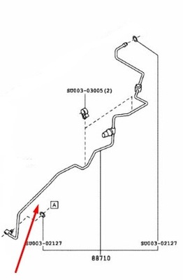 Toyota оригінальний номер su003-a0011 трубка шланг кондиціонера фото №1