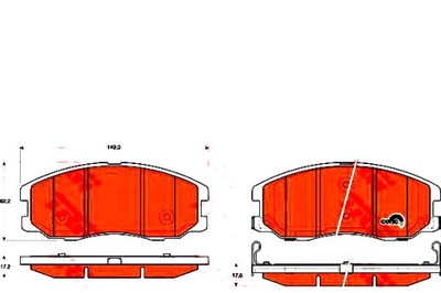 Trw gdb1715 набор тормозных колодок тормозных, тормоза дисковые фото №1