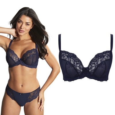 Panache Ana mäkká podprsenka plunge midnight sequin 65F UK30E