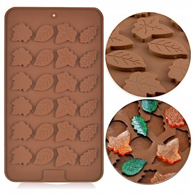 FOREMKA SILIKONOWA FORMA DO ŚWIEC WOSKU LISTKI JESIEŃ