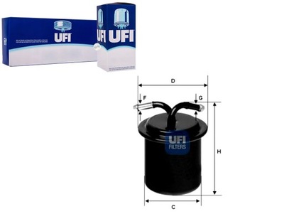 FILTRO COMBUSTIBLES SUBARU IMPREZA 1.6-2.0 UFI  