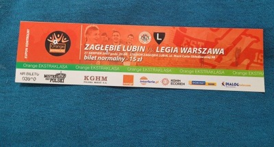 Bilet Zagłębie Lubin- Legia Warszawa