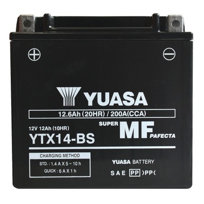 YUASA YTX14-BS 12V 12,6AH 200A L URUCHOMIONY