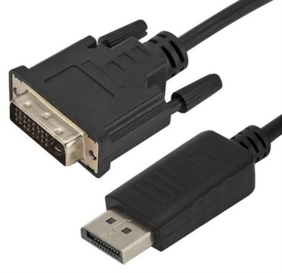 Kabel DisplayPort 1.2 DVI-D wtyk wtyk czarny