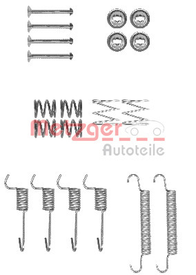 METZGER 105-0008 JUEGO AKCESORIOW, ZAPATAS DE TAMBOR DE FRENADO FRENOS POSTOJOWEGO  