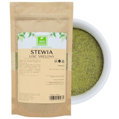 Naturalny słodzik STEWIA STEVIA PROSZEK liść 100g NATURALNA zamiennik cukru