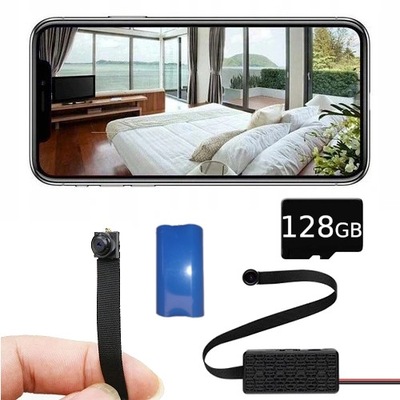 MINI KAMERA SZPIEGOWSKA WIFI HD UKRYTA 128GB