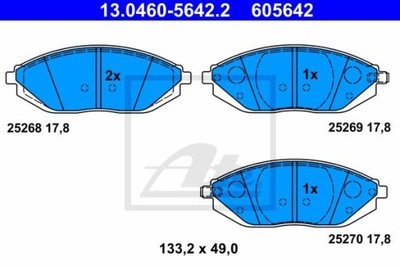 ATE 13.0460-5642.2 КОЛОДКИ ТОРМОЗНЫЕ ПЕРЕД