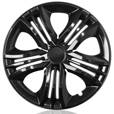 WHEEL COVERS 15 BLACK FOR CITROEN C-ELYSEE I I FACELIFT  