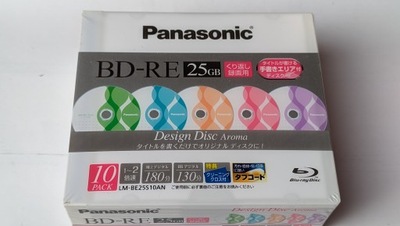 Panasonic BD-RE 25GB Printable Japan-wielokrony zapis . 10szt=10pack. Color