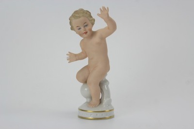 =Porcelana= wallendorf ciekawa figurka putto