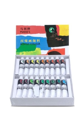 FARBY AKRYLOWE KOMPLET 36 KOLORÓW MARIE'S