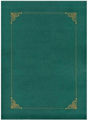 Okładka teczka na dyplom nuty A4 Tekturowa zielona