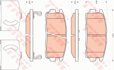 Тормозные колодки ham. задняя chevrlolet capitiva, opel antara фото №1