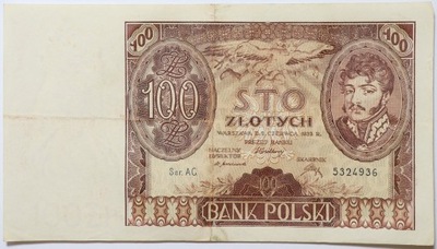 Banknot 100 Złotych 1932 rok - Seria Ser. A C.