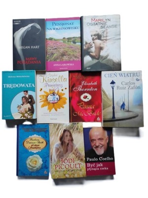 Zestaw 10 książek literatura obyczajowa/romanse