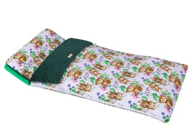 Śpiworek do spania przedszkola dla chłopca dla dziewczynki 140 cm zielony