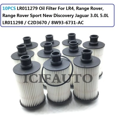 10 * LR011279 ENGINE OIL FILTER PARA LR4 RANGE ROVER SPORT NUEVO DISCOV~28263  