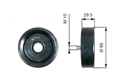 867342 GATES РОЛИК MICRO-V НАПРАВЛЯЮЩАЯ HYUNDAI / KIA 1.4/1.6 2007 ШТ GATE