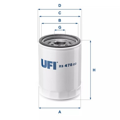 UFI 23.478.00 ФИЛЬТР МАСЛА