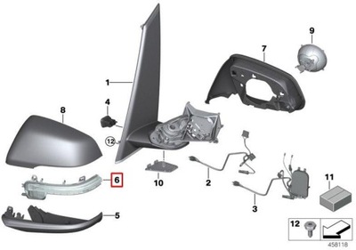 OE BMW ПОВОРОТНИК ЗЕРКАЛА BMW 2 F45 F46