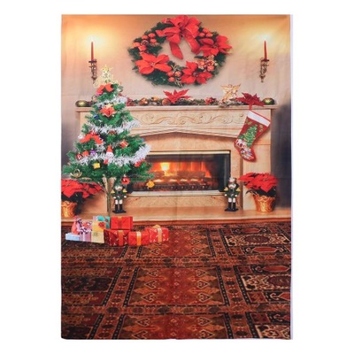 PRZYJĘCIE ŚWIĄTECZNE TŁO ŚWIĄTECZNA ATMOSFERA DEKORACJA KOMINEK