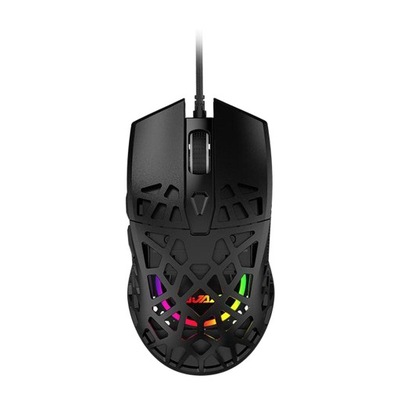 Lekka mysz do gier z podświetleniem LED RGB, czarn