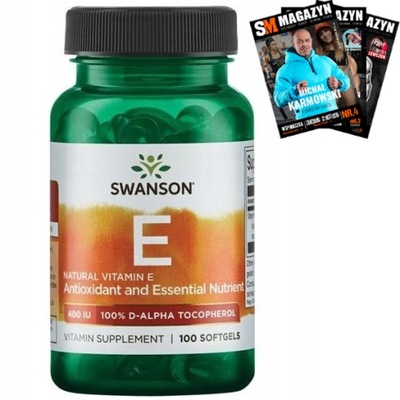 SWANSON VITAMINE E ZMES 400IU 100k ODOLNOSŤ ANTIOXIDANT MLADÁ VZHĽAD