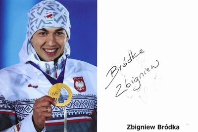 Autograf Zbigniew Bródka, złoto i brąz IO 2014