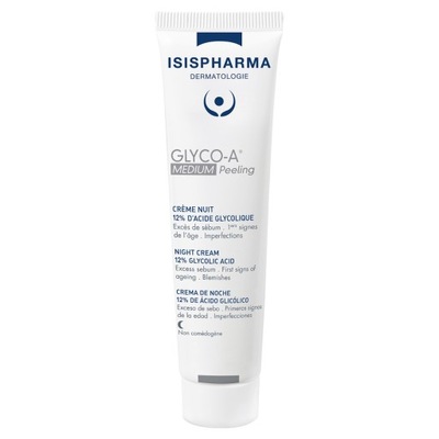 Isispharma Glyco-A Medium Peeling, Krem na noc z 12% kwasem glikolowym 30ml