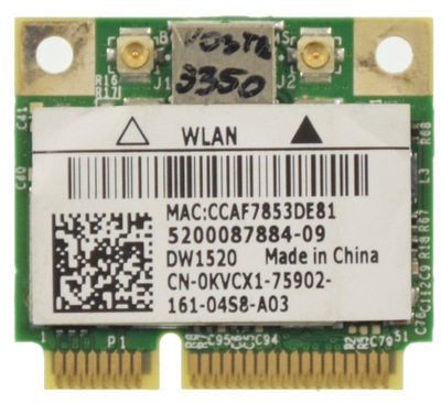 Karta sieciowa Wi-Fi Broadcom BCM943224HMS DW1520 0KVCX1 Dell
