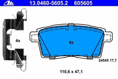 КОЛОДКИ ГАЛЬМІВНІ ЗАД MAZDA CX-7, MAZDA CX-9 2007-