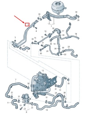 Audi a6 c8 двигатель охлаждающая жидкость труба 4k0265235q фото №1
