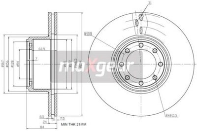 DISCOS DE FRENADO MAXGEAR 19-2781  