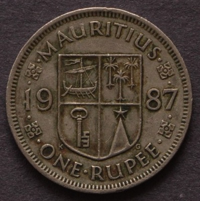 Mauritius - 1 rupee 1987