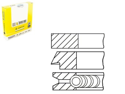 80 6 std 1.2-1.6-2.5 набор колец поршня ford escort vi fiesta фото №1