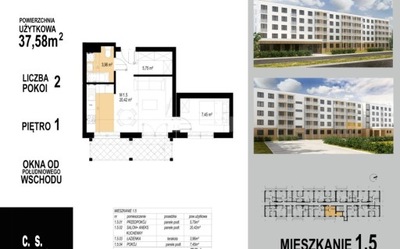 Mieszkanie, Głogów, 38 m²