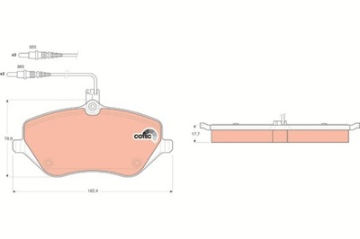 КОЛОДКИ ТОРМОЗНЫЕ - КОМПЛЕКТ COTEC GDB1595