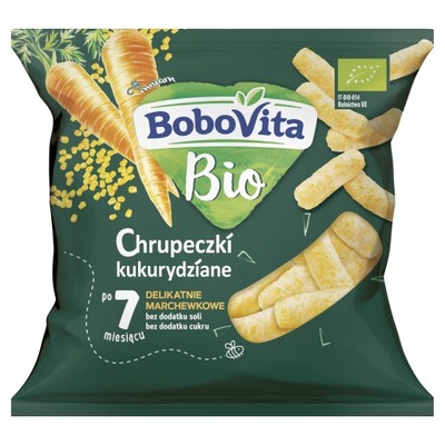 BoboVita Bio Chrupeczki kukurydziane marchewkowe