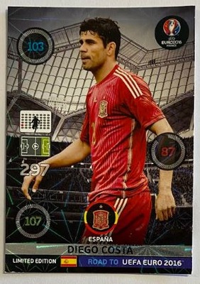 Diego Costa Limited Edition 2016 Panini Road Euro