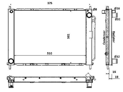 NRF 35886 КОНДЕНСАТОР, КОНДИЦИОНЕР