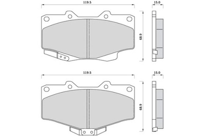 STARLINE ZAPATAS DE FRENADO TOYOTA LANDCRUISER HILUX 4 RUNNER VW TARO  