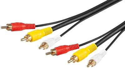 Kabel przewód 3x cinch wideo RG59 Audio Video 15m