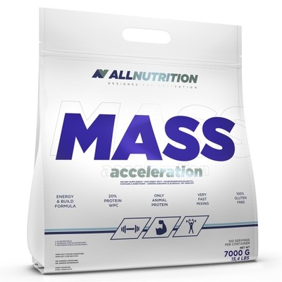 ALLNUTRITION MASS ACCELERATION 7000g GAINER MASA BIAŁKO WĘGLOWODANY ENERGIA