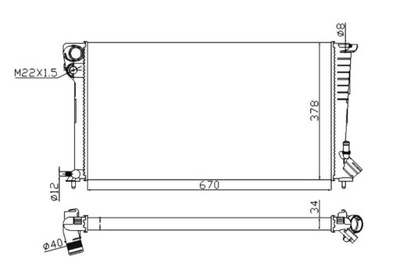 NRF 509510A CHLODNICA, SISTEMA DE REFRIGERACIÓN DEL MOTOR  