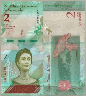 Wenezuela 2 Bolivares 2018 P-101a UNC